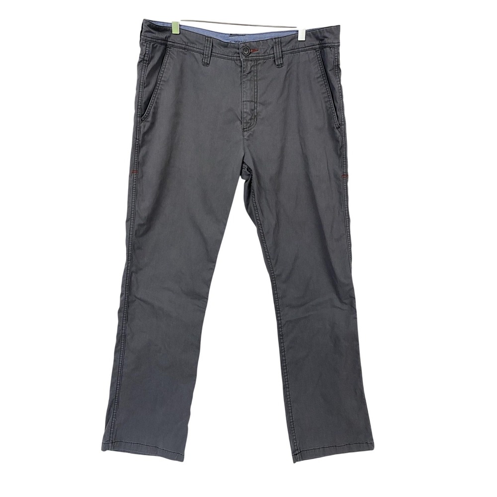 Toad and Co Mission Ridge Pant Mens 36x32 Gray Chino Regular Fit Stretch Casual